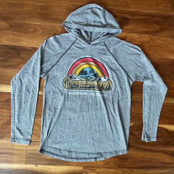 Morrison Colorado Grey Long Sleeve Graphic Shirt size Large - Picture 1 of 4